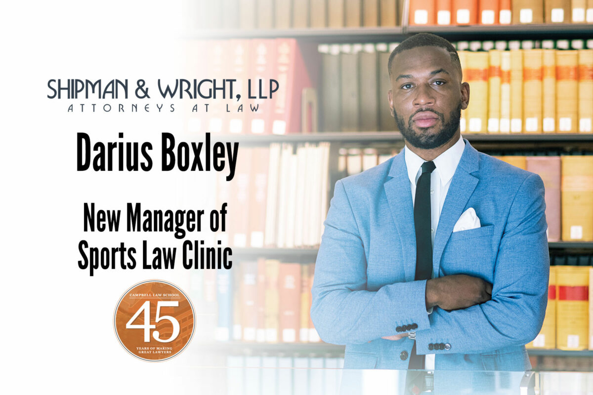 Darius Boxley named manager of sports law clinic shipmanandwright